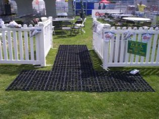 VersiGrid temporary grass paving solution for park events