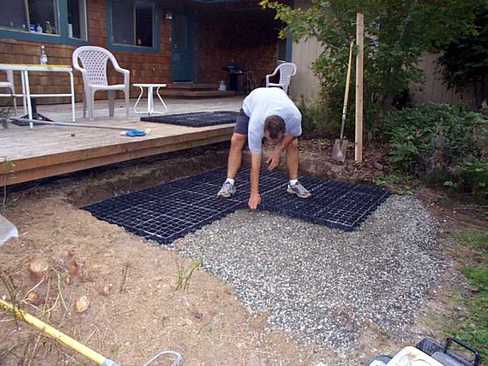 hot tub base using StabiliGrid